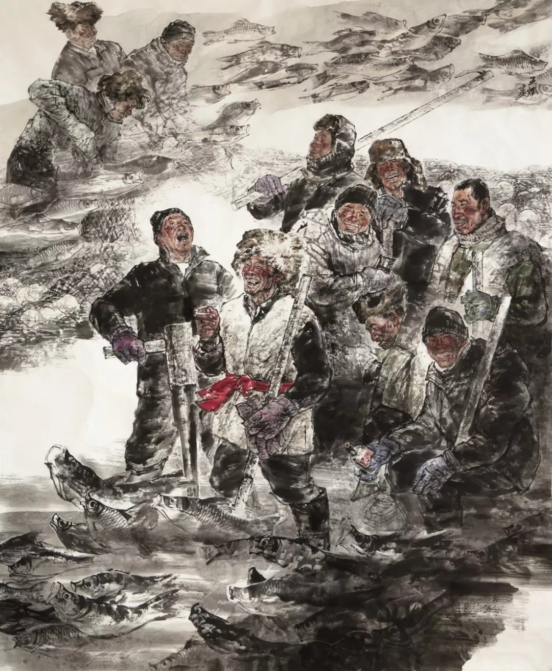 1、王斌  《放歌查干湖》  中国画金奖.jpg