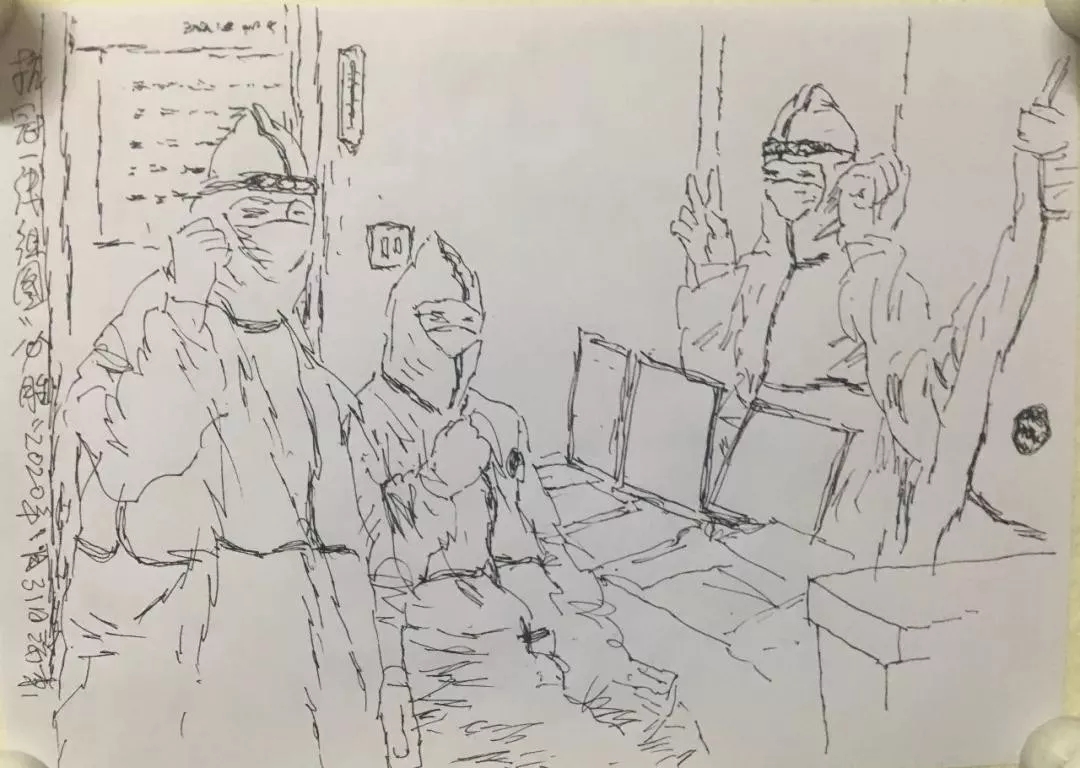 张海东 《抗冠一线之“我们必胜”》 速写.webp.jpg