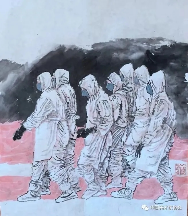 侯国良 《等待爸爸归来一一“逆行者”是我们的统称》连环画.webp.jpg