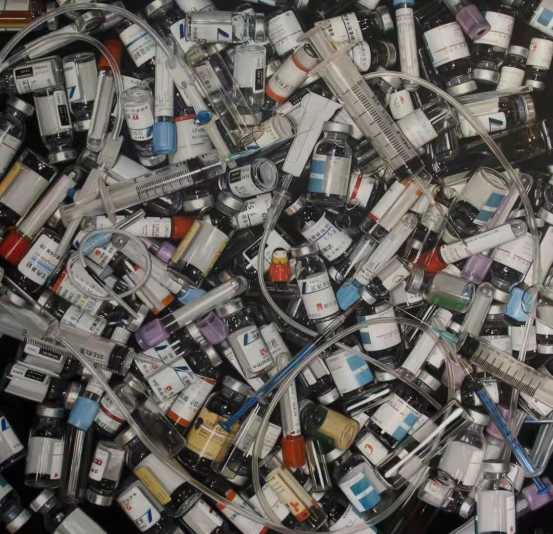 34.《战疫·生命的承诺》温鹏 油画 150X150cm.jpg