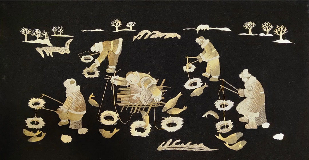 石立新-鱼皮粘贴画-冬钓.jpg